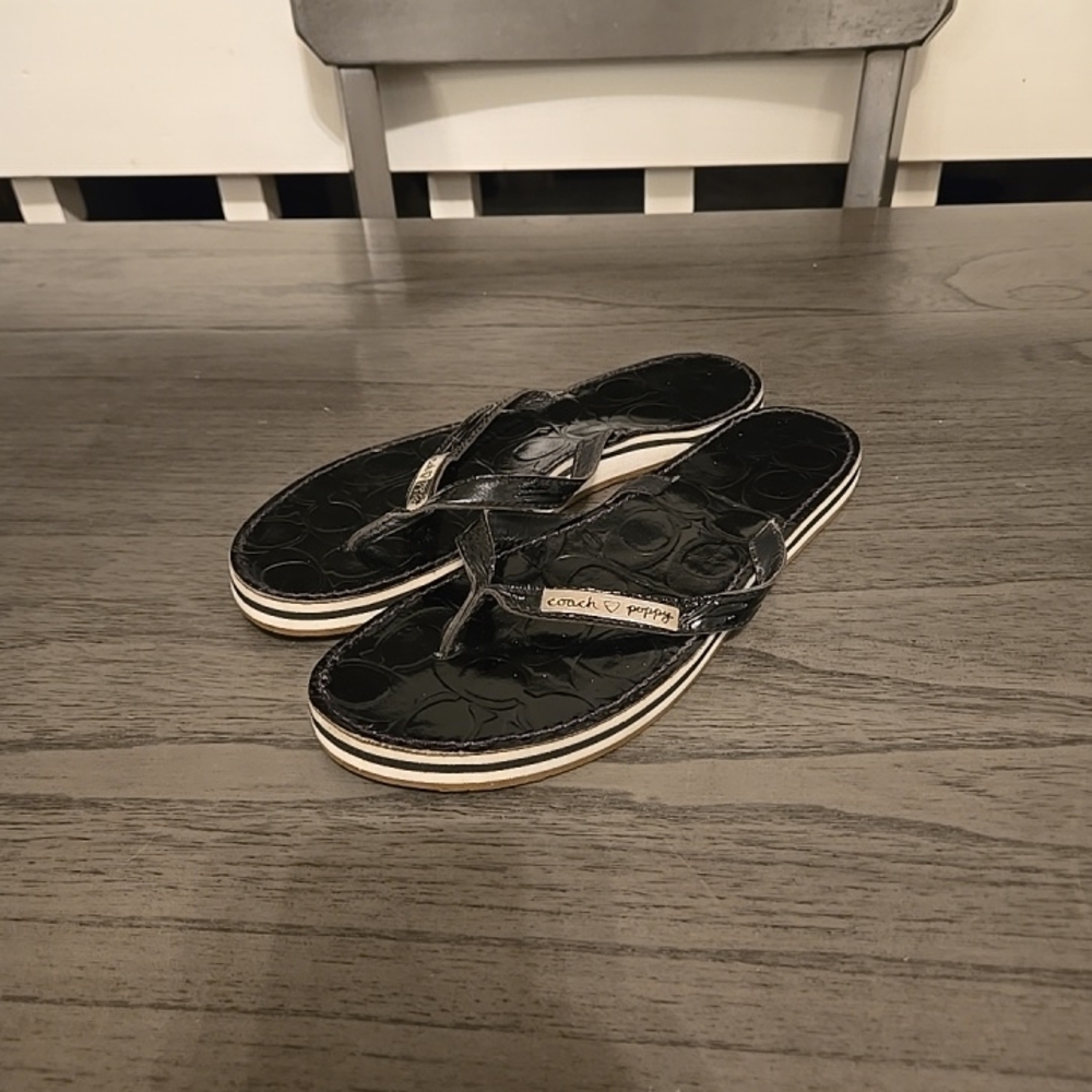 Coach Black Sandals